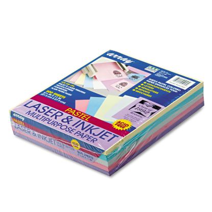 Array Colored Bond Paper, 20lb, 8.5 x 11, Assorted Pastel Colors, 500/Ream1