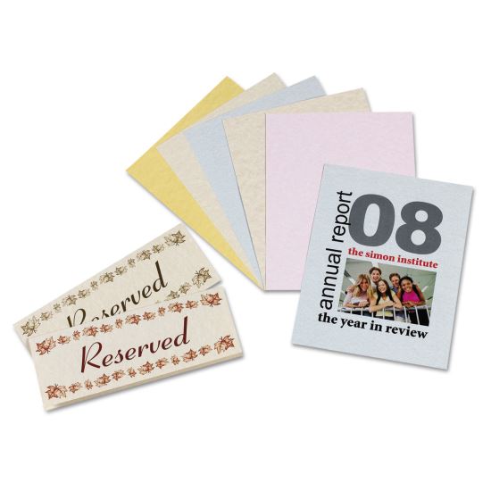 Array Card Stock, 65 lb Cover Weight, 8.5 x 11, Assorted Parchment Colors, 100/Pack1