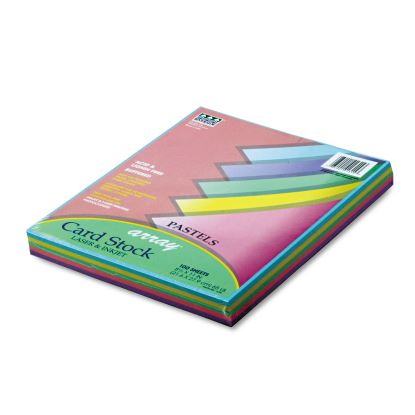 Array Card Stock, 65 lb Cover Weight, 8.5 x 11, Assorted Pastel Colors, 100/Pack1