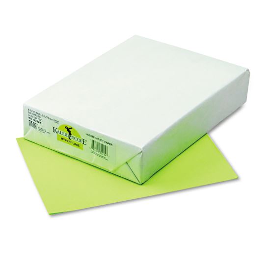 Kaleidoscope Multipurpose Colored Paper, 24lb, 8.5 x 11, Hyper Lime, 500/Ream1