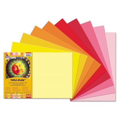 Tru-Ray Construction Paper, 76 lb Text Weight, 12 x 18, Assorted Cool/Warm Colors, 25/Pack1