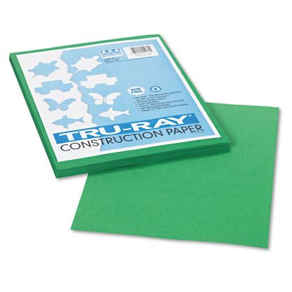 Tru-Ray Construction Paper, 76 lb Text Weight, 9 x 12, Holiday Green, 50/Pack1