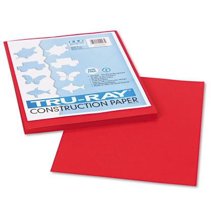 Tru-Ray Construction Paper, 76 lb Text Weight, 9 x 12, Holiday Red, 50/Pack1