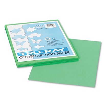 Tru-Ray Construction Paper, 76 lb Text Weight, 9 x 12, Festive Green, 50/Pack1