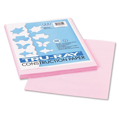 Tru-Ray Construction Paper, 76 lb Text Weight, 9 x 12, Pink, 50/Pack1