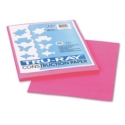 Tru-Ray Construction Paper, 76 lb Text Weight, 9 x 12, Shocking Pink, 50/Pack1