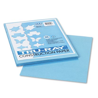 Tru-Ray Construction Paper, 76 lb Text Weight, 9 x 12, Sky Blue, 50/Pack1