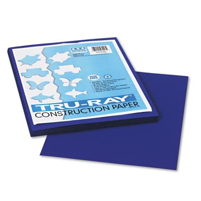 Tru-Ray Construction Paper, 76 lb Text Weight, 9 x 12, Royal Blue, 50/Pack1