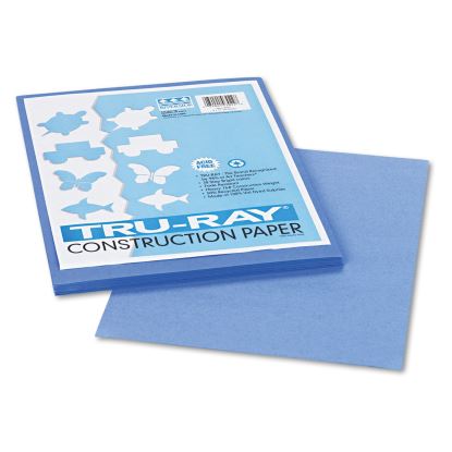 Tru-Ray Construction Paper, 76 lb Text Weight, 9 x 12, Blue, 50/Pack1