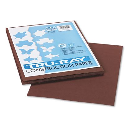 Tru-Ray Construction Paper, 76 lb Text Weight, 9 x 12, Dark Brown, 50/Pack1