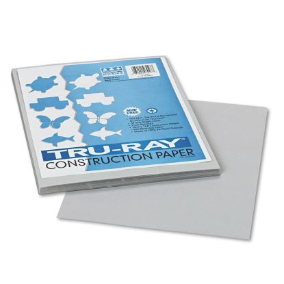 Tru-Ray Construction Paper, 76 lb Text Weight, 9 x 12, Gray, 50/Pack1