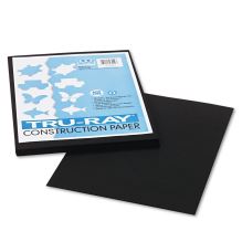 Tru-Ray Construction Paper, 76lb, 9 x 12, Black, 50/Pack1