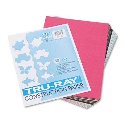 Tru-Ray Construction Paper, 76 lb Text Weight, 9 x 12, Assorted Standard Colors, 50/Pack1