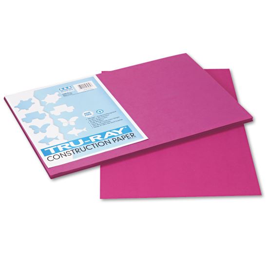 Tru-Ray Construction Paper, 76lb, 12 x 18, Magenta, 50/Pack1