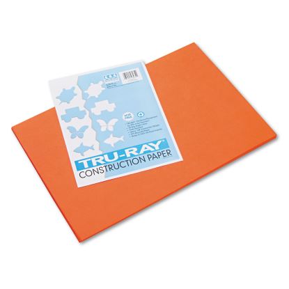 Tru-Ray Construction Paper, 76lb, 12 x 18, Orange, 50/Pack1