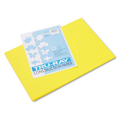 Tru-Ray Construction Paper, 76 lb Text Weight, 12 x 18, Yellow, 50/Pack1