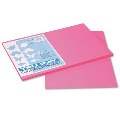 Tru-Ray Construction Paper, 76 lb Text Weight, 12 x 18, Shocking Pink, 50/Pack1