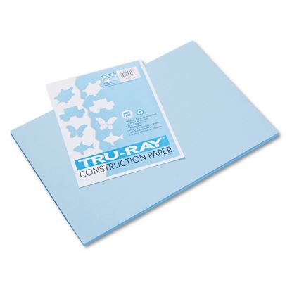 Tru-Ray Construction Paper, 76 lb Text Weight, 12 x 18, Sky Blue, 50/Pack1