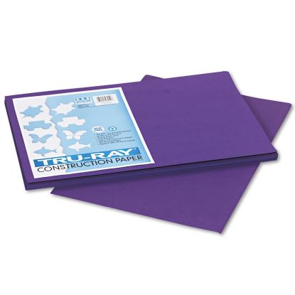 Tru-Ray Construction Paper, 76 lb Text Weight, 12 x 18, Purple, 50/Pack1