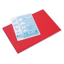 Tru-Ray Construction Paper, 76lb, 12 x 18, Festive Red, 50/Pack1