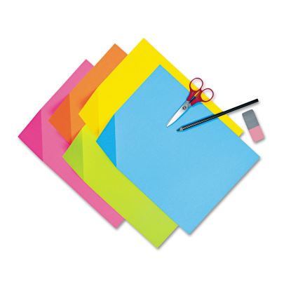Colorwave Super Bright Tagboard, 9 x 12, Blue, Orange, Yellow, 100 Sheets/Pack1