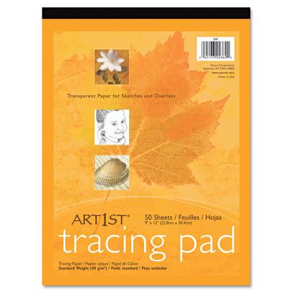 Art1st Parchment Tracing Paper, 16 lb, 9 x 12, White, 50/Pack1