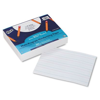 Multi-Program Handwriting Paper, 16 lb, 1 1/8" Long Rule, One-Sided, 8 x 10.5, 500/Pack1