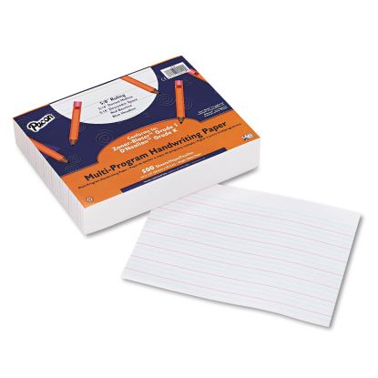 Multi-Program Handwriting Paper, 16 lb, 5/8" Long Rule, One-Sided, 8 x 10.5, 500/Pack1