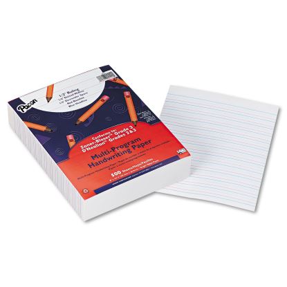 Multi-Program Handwriting Paper, 16 lb, 1/2" Short Rule, One-Sided, 8 x 10.5, 500/Pack1