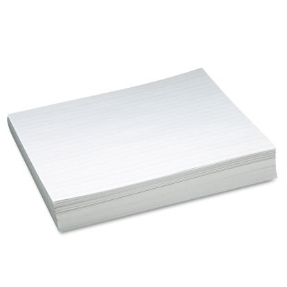 Skip-A-Line Ruled Newsprint Paper, 3/4" Two-Sided Long Rule, 8.5 x 11, 500/Pack1