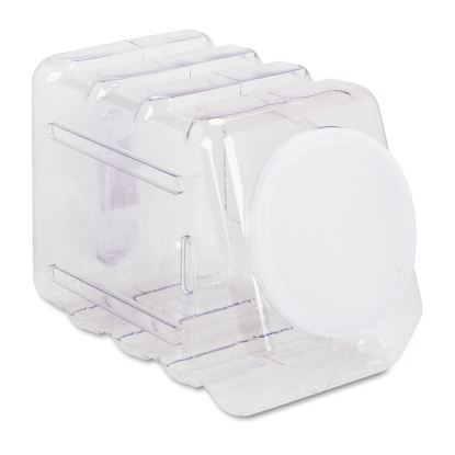 Interlocking Storage Container with Lid, Clear Plastic1
