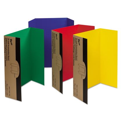 Spotlight Corrugated Presentation Display Boards, 48 x 36, Blue, Green, Red, Yellow, 4/Carton1