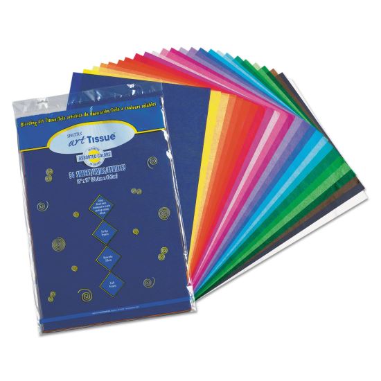 Spectra Art Tissue, 23 lb Tissue Weight, 12 x 18, Assorted, 50/Pack1