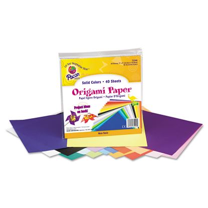 Origami Paper, 30 lb Bond Weight, 9 x 9, Assorted Bright Colors, 40/Pack1