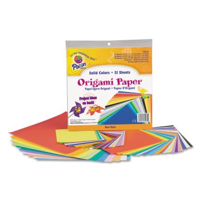 Origami Paper, 30 lb Bond Weight, 9.75 x 9.75, Assorted Bright Colors, 55/Pack1