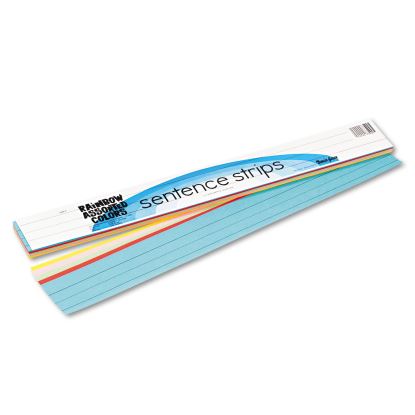 Sentence Strips, 24 x 3, Lightweight, Assorted Colors, 100/Pack1