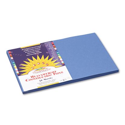 Construction Paper, 58 lb Text Weight, 12 x 18, Blue, 50/Pack1