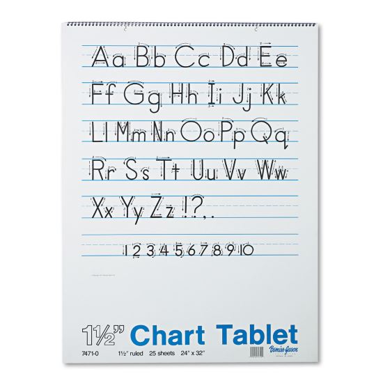 Chart Tablets, Presentation Format (1 1/2" Rule), 25 White 24 x 32 Sheets1