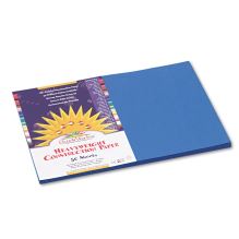 Construction Paper, 58lb, 12 x 18, Bright Blue, 50/Pack1
