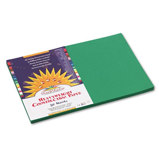 Construction Paper, 58lb, 12 x 18, Holiday Green, 50/Pack1