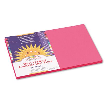Construction Paper, 58 lb Text Weight, 12 x 18, Hot Pink, 50/Pack1