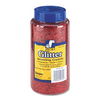 Spectra Glitter, 0.04 Hexagon Crystals, Red, 16 oz Shaker-Top Jar1