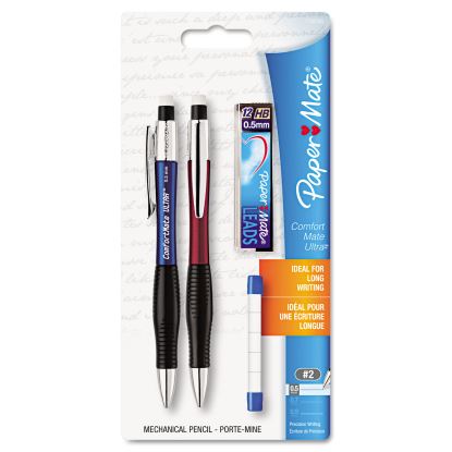 ComfortMate Ultra Pencil Starter Set, 0.5 mm, HB (#2.5), Black Lead, Assorted Barrel Colors, 2/Pack1