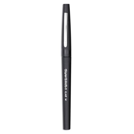 Point Guard Flair Felt Tip Porous Point Pen, Stick, Medium 0.7 mm, Black Ink, Black Barrel, 36/Box1