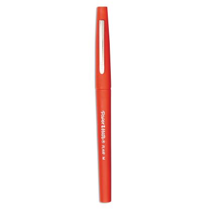 Point Guard Flair Felt Tip Porous Point Pen, Stick, Bold 1.4 mm, Red Ink, Red Barrel, 36/Box1