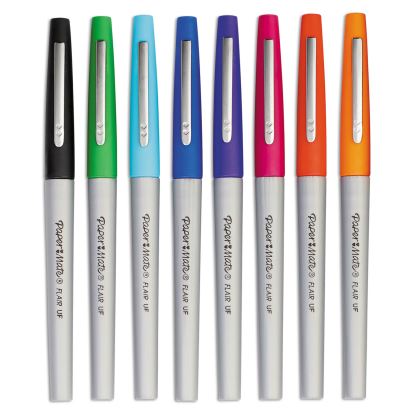 Flair Felt Tip Porous Point Pen, Stick, Extra-Fine 0.4 mm, Assorted Ink and Barrel Colors, 8/Pack1