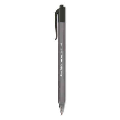 InkJoy 100 RT Ballpoint Pen, Retractable, Medium 1 mm, Black Ink, Black Barrel, Dozen1