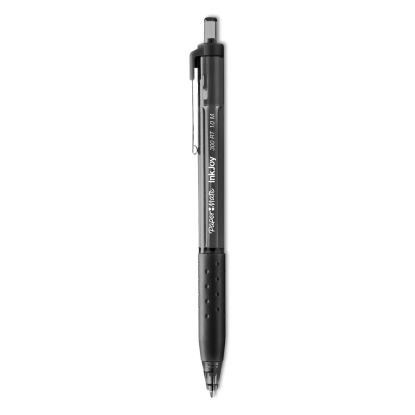InkJoy 300 RT Ballpoint Pen, Refillable, Retractable, Medium 1 mm, Black Ink, Black Barrel, Dozen1