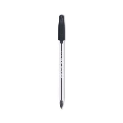 InkJoy 50ST Ballpoint Pen, Stick, Medium 1 mm, Black Ink, Clear Barrel, Dozen1