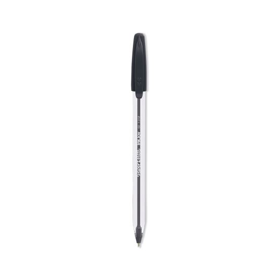 InkJoy 50ST Ballpoint Pen, Stick, Medium 1 mm, Black Ink, Clear Barrel, Dozen1